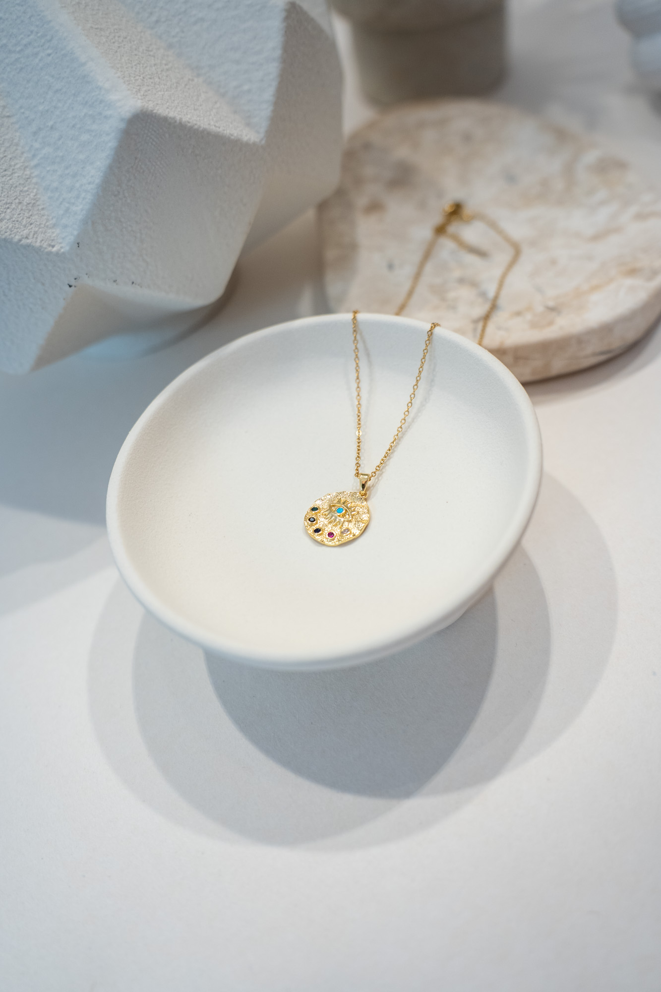 DSC02297 Κολιέ μάτι πολύχρωμες πέτρες Solmyra - Image 1