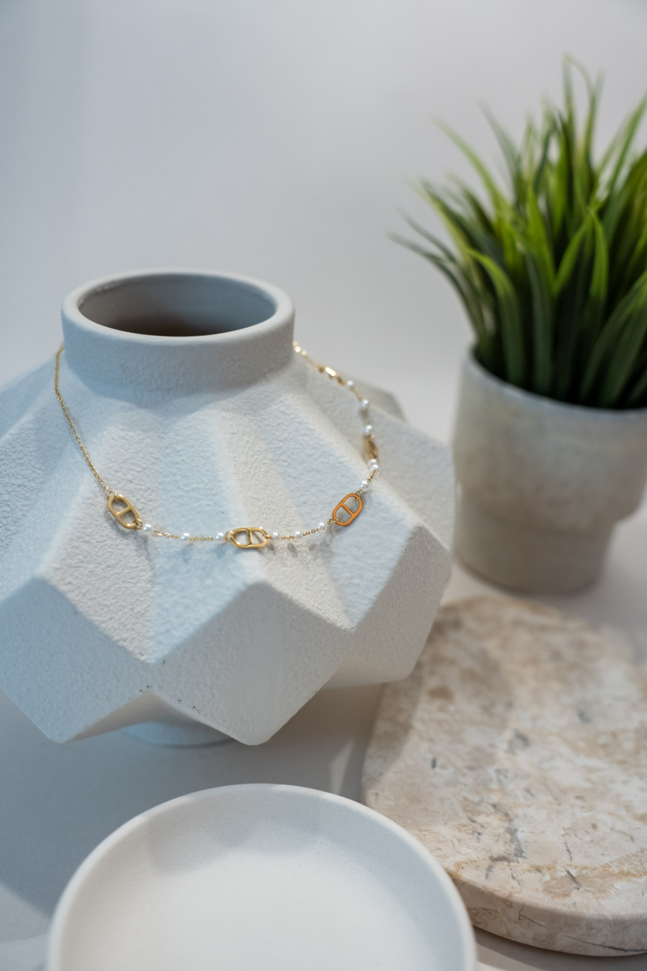 DSC02408 Κολιέ πέρλα αλυσίδα Delthea - Image 1