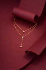 Κολιέ ζιργκόν με διπλή αλυσίδα Aetherine