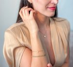 Βραχιόλι Αλυσίδα με Σταυρούς και Πέτρες Liora - Image 2