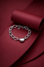 Βραχιόλι Αλυσίδα με καρδιά Amirelle