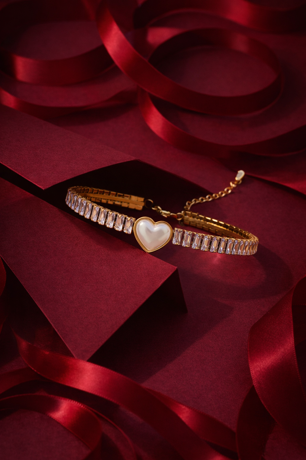 vraxioli-kardia-agapis-love-valentine-stainless-steel-ojes Βραχιόλι με Καρδιά από Πέρλα Valentia - Image 1