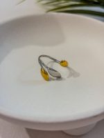 Δαχτυλίδι Δίχρωμο Leafen