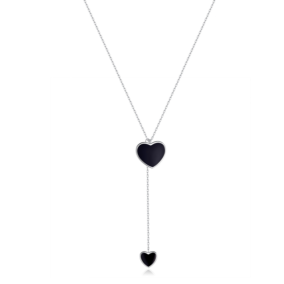 BSN095 Pendant black heart - Image 1