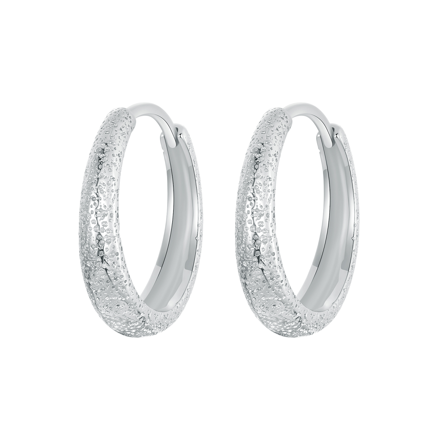 SCE1685 Silver earrings classic - Image 1